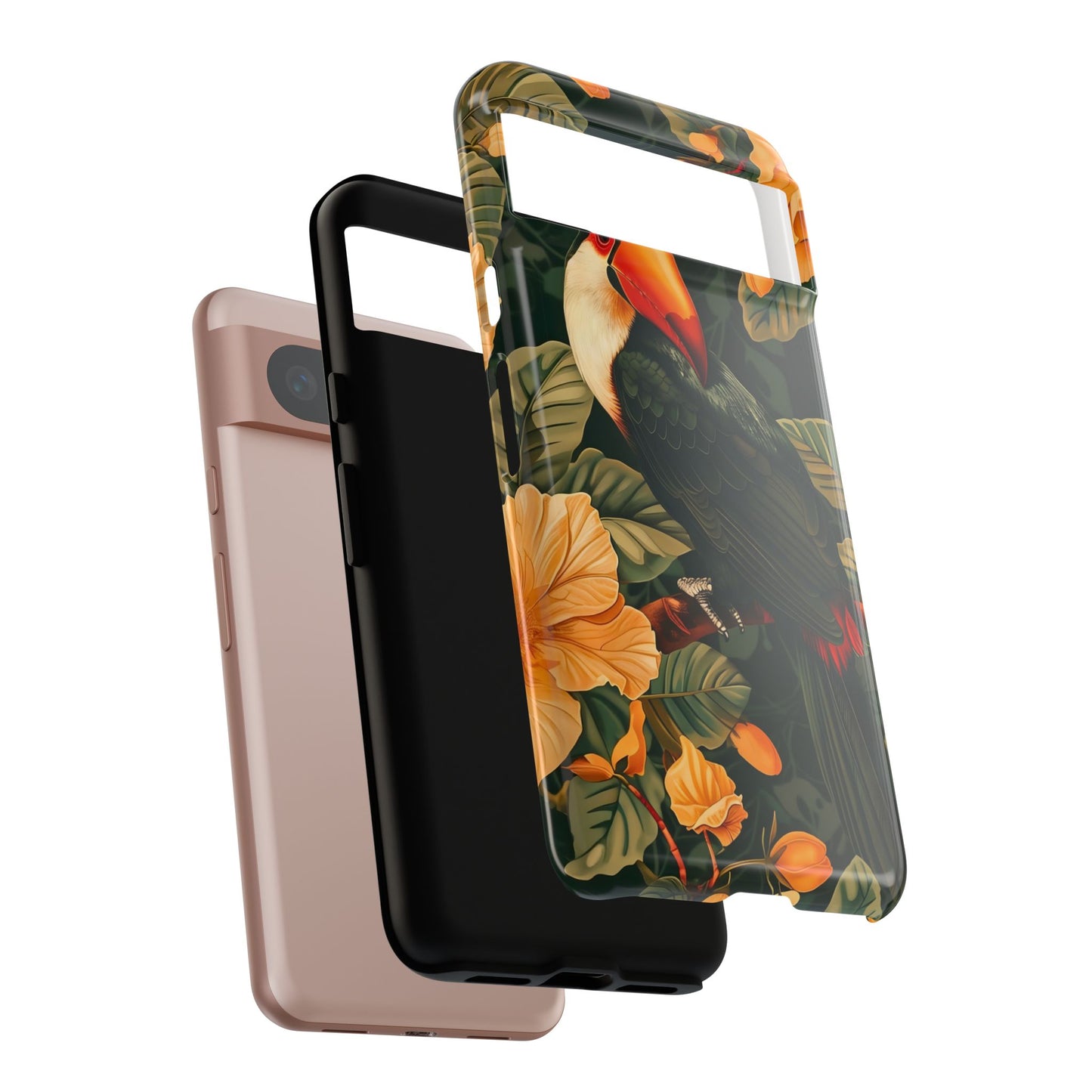 Tropical Toucan Phone Case, Exotic Bird Cover, Nature Lover Gift, Eco-Friendly Design, Customizable Tech Accessory