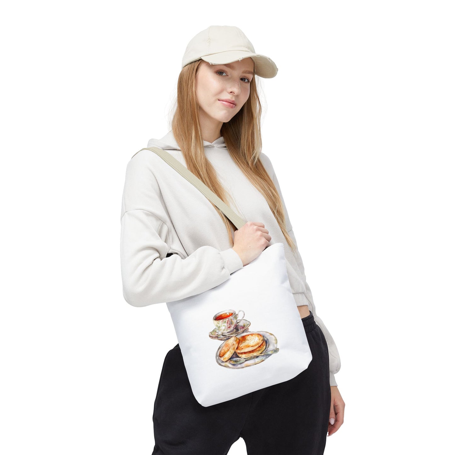 Charming Tea Time Tote Bag, Perfect for Tea Lovers, Gifts for Her, Stylish Shopping Bag, AOP Design Tote, Cozy Winter Accessory