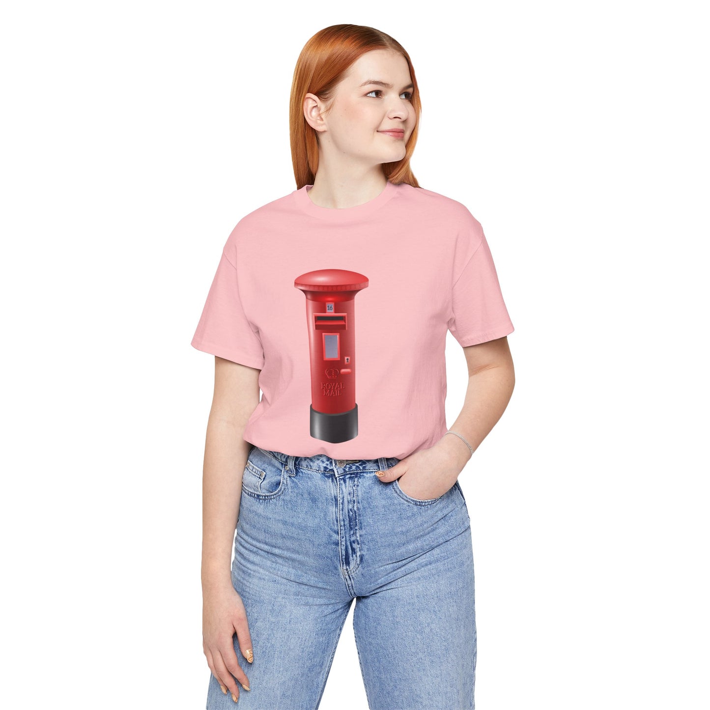 Unisex Jersey Short Sleeve Tee - Classic UK Royal Mailbox Design - British Postbox Icon