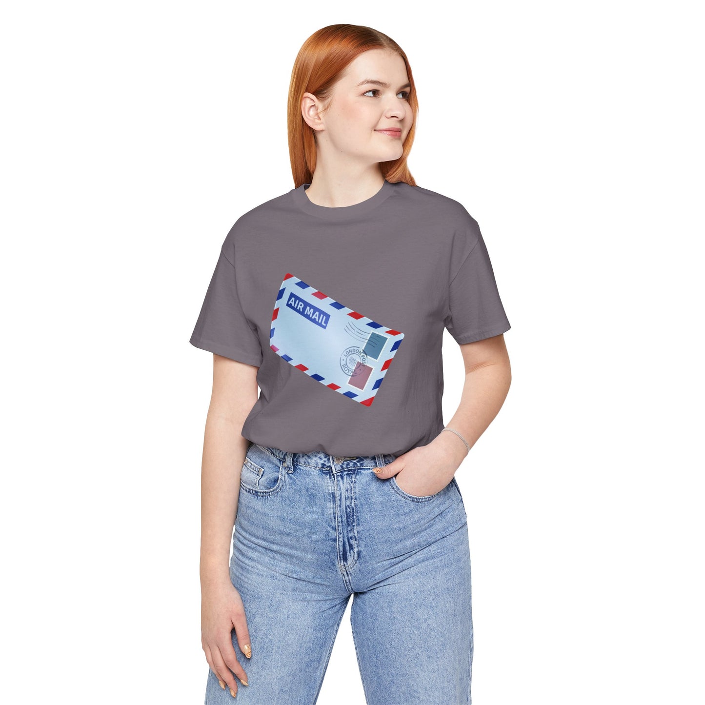 Unisex Jersey Short Sleeve Tee - Vintage British Air Mail - Classic Postal Design