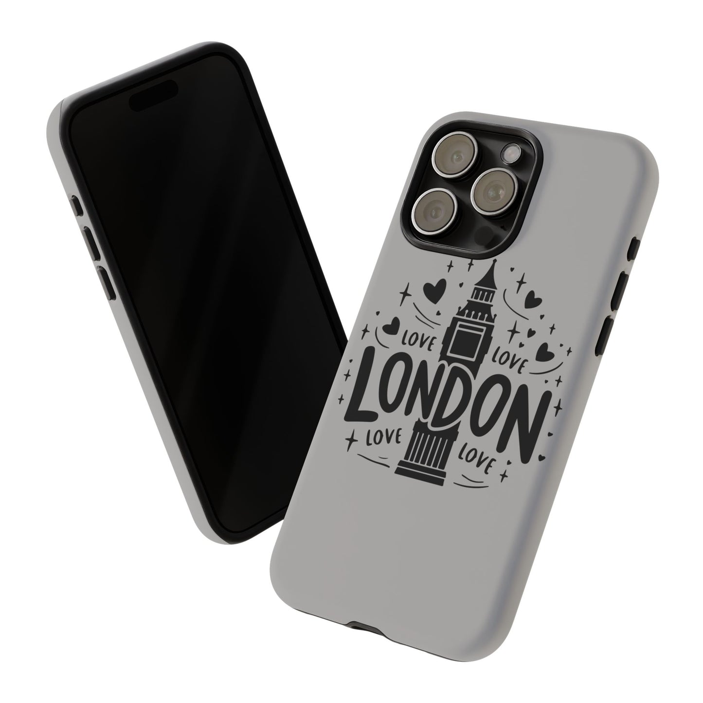 London Love Phone Case, Tough Cases, Stylish Phone Accessories, Unique Gift for Travelers, London Souvenir, Love Design