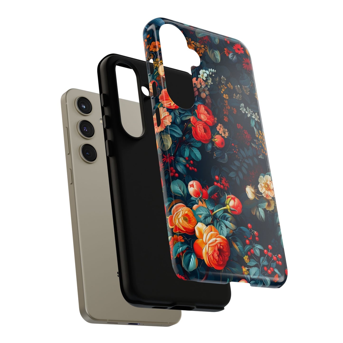 Floral Phone Case, Tough Cases for Protection, Vibrant Floral Design, Chic Gift for Her, Stylish Accessories