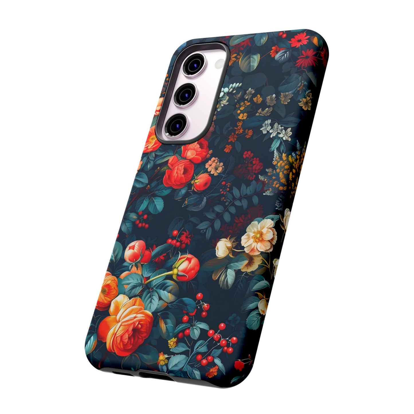 Floral Phone Case - Tough Cases, iPhone Protection, Elegant Floral Design, Gift for Her, Stylish Tech Accessory
