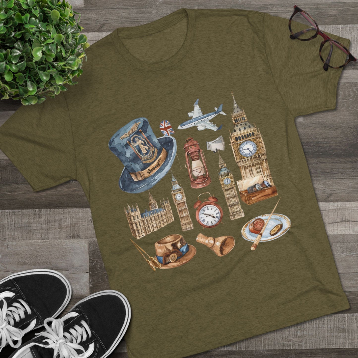 Vintage England Classy Unisex Tri-Blend Crew Tee