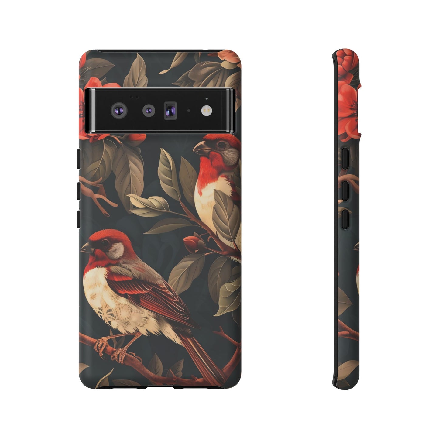 Elegant Bird Phone Case, Floral Tough Cases, Nature Lover Gift, Stylish Mobile Cover, Unique Phone Accessory