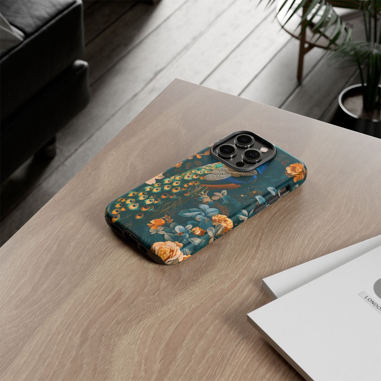 Peacock Phone Case - Elegant Floral Design, Tough Case for Protection, Unique Gift for Nature Lovers, Stylish Accessory, Eco-Friendly