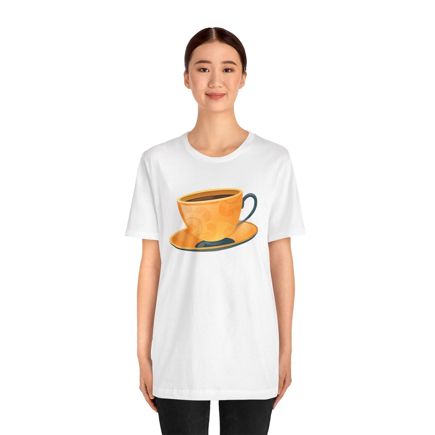 Unisex Jersey Short Sleeve Tee - Elegant British Tea Cup - Classic Tea Time Style