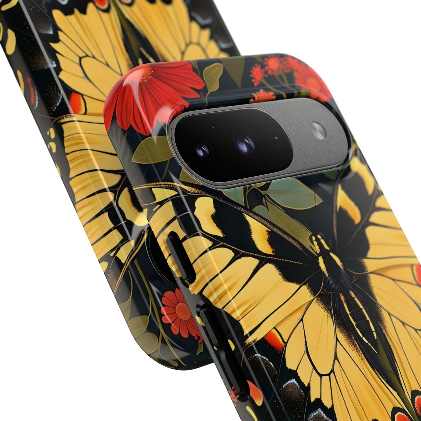 Butterfly Floral Phone Case, Tough Cases with Vibrant Design, Protective Cover for Nature Lovers, Gift for Her