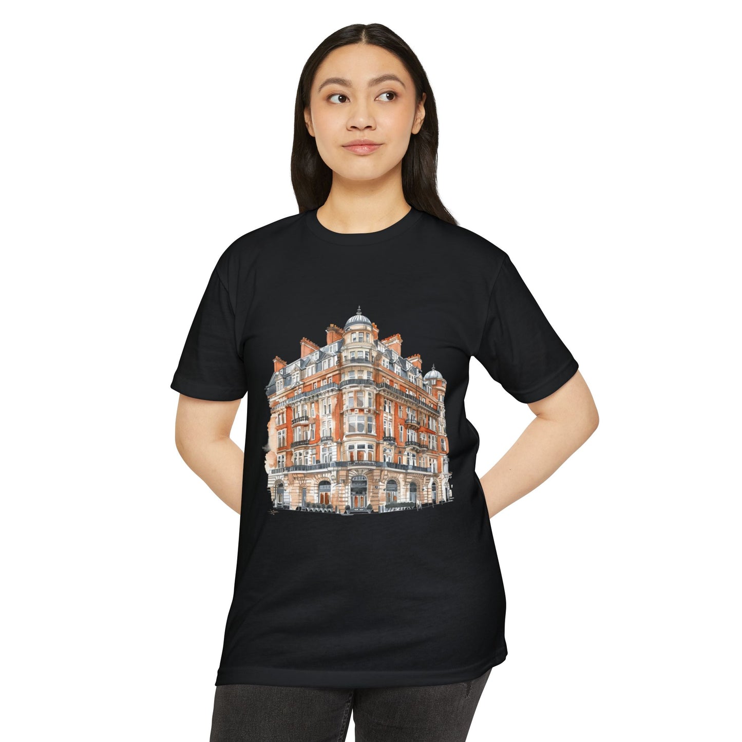 Unisex CVC Jersey T-shirt - Classic British Architecture - Elegant Historic Building