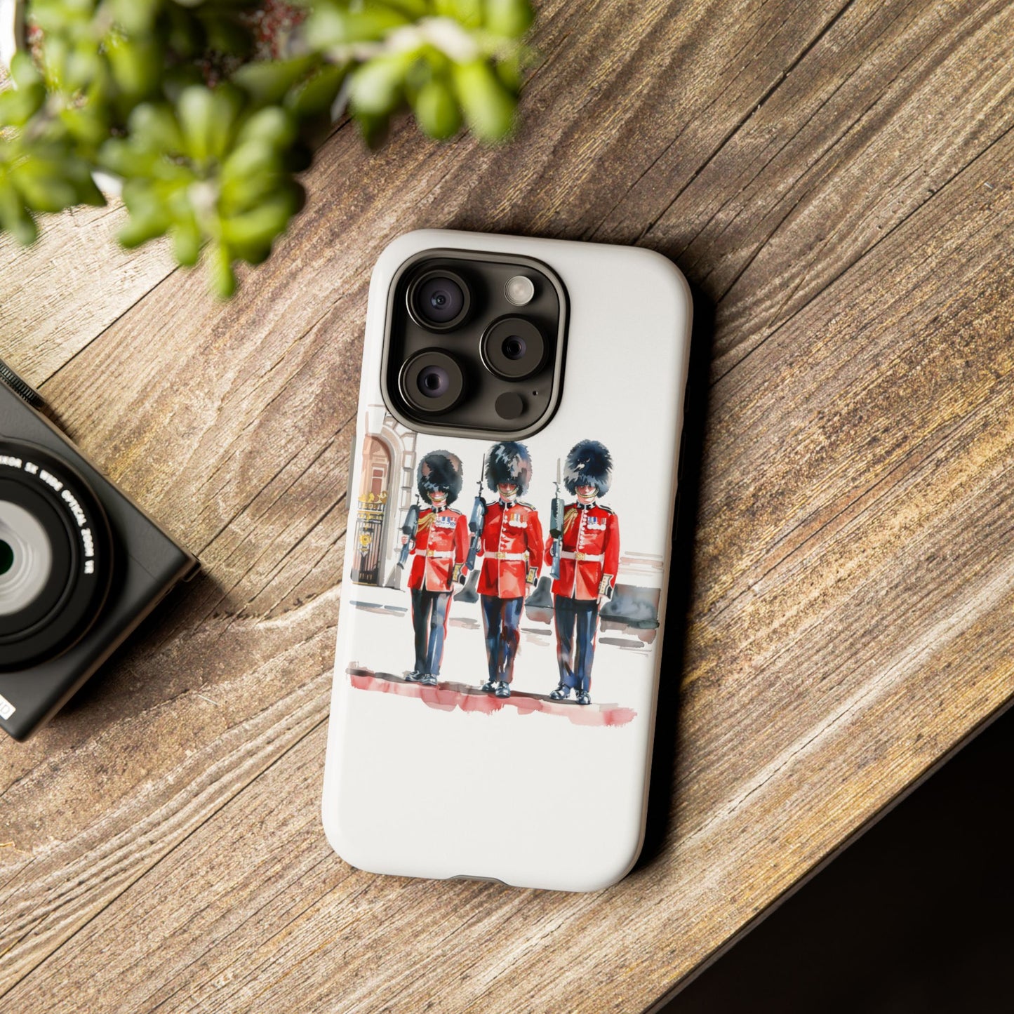 Phone Case with Royal Guard Design, Unique Cell Cover, London Souvenir, Tough Phone Case, Gift for Travelers, Stylish Street Photography