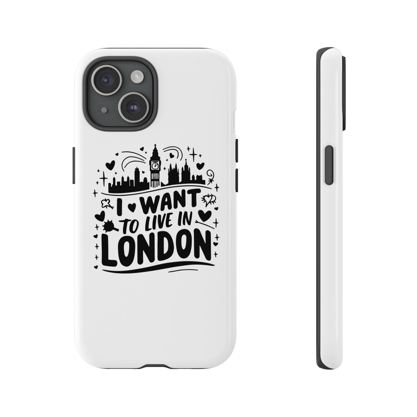 London City iPhone Case, Tough Phone Cover, Travel Gift, London Souvenir, Adventure Accessory, Wanderlust Decor