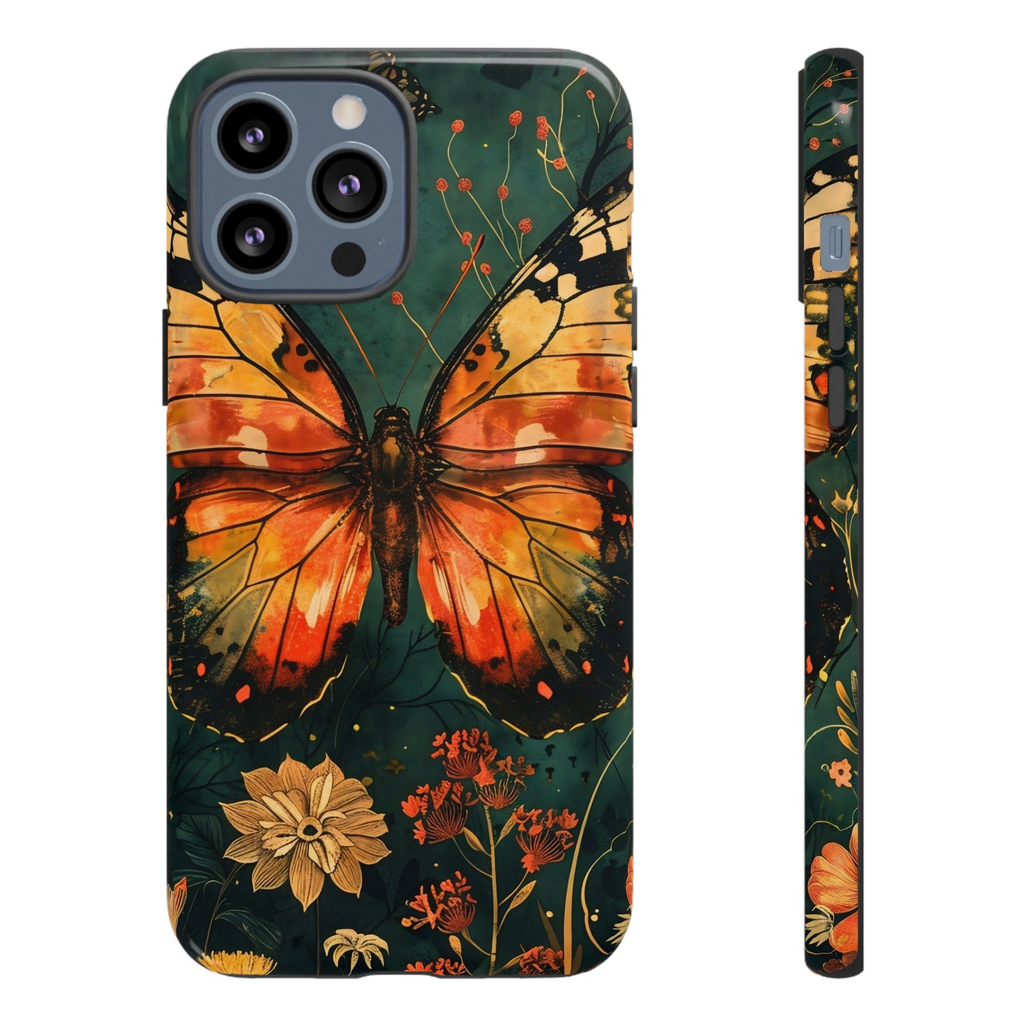 Butterfly Phone Case – Tough Cases for Nature Lovers, Floral Design, Butterfly Art, Unique Gift, Eco-Friendly Protection