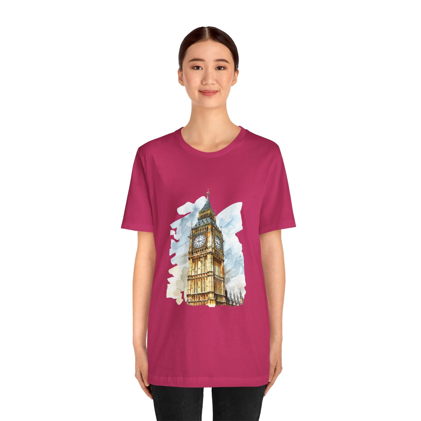 Unisex Jersey Short Sleeve Tee - Iconic Big Ben Clock Tower Design - London Landmark