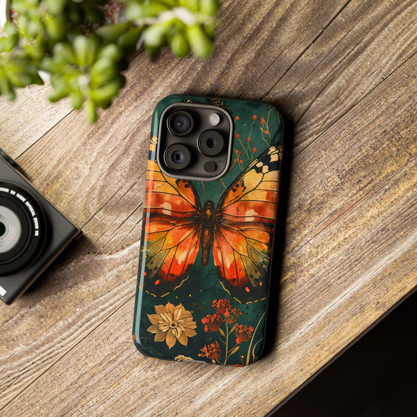 Butterfly Phone Case – Tough Cases for Nature Lovers, Floral Design, Butterfly Art, Unique Gift, Eco-Friendly Protection