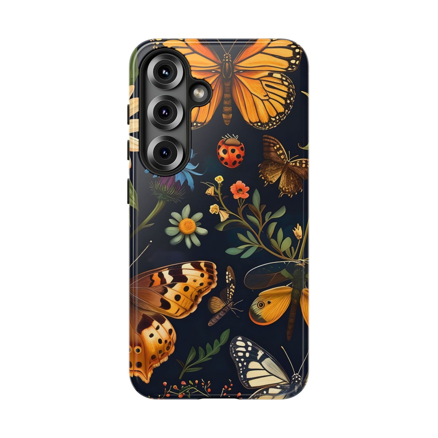 Nature-Inspired Phone Case | Floral Butterfly Design, Tough Phone Cover, Gift for Nature Lovers, Cute Butterfly Case, Home Decor