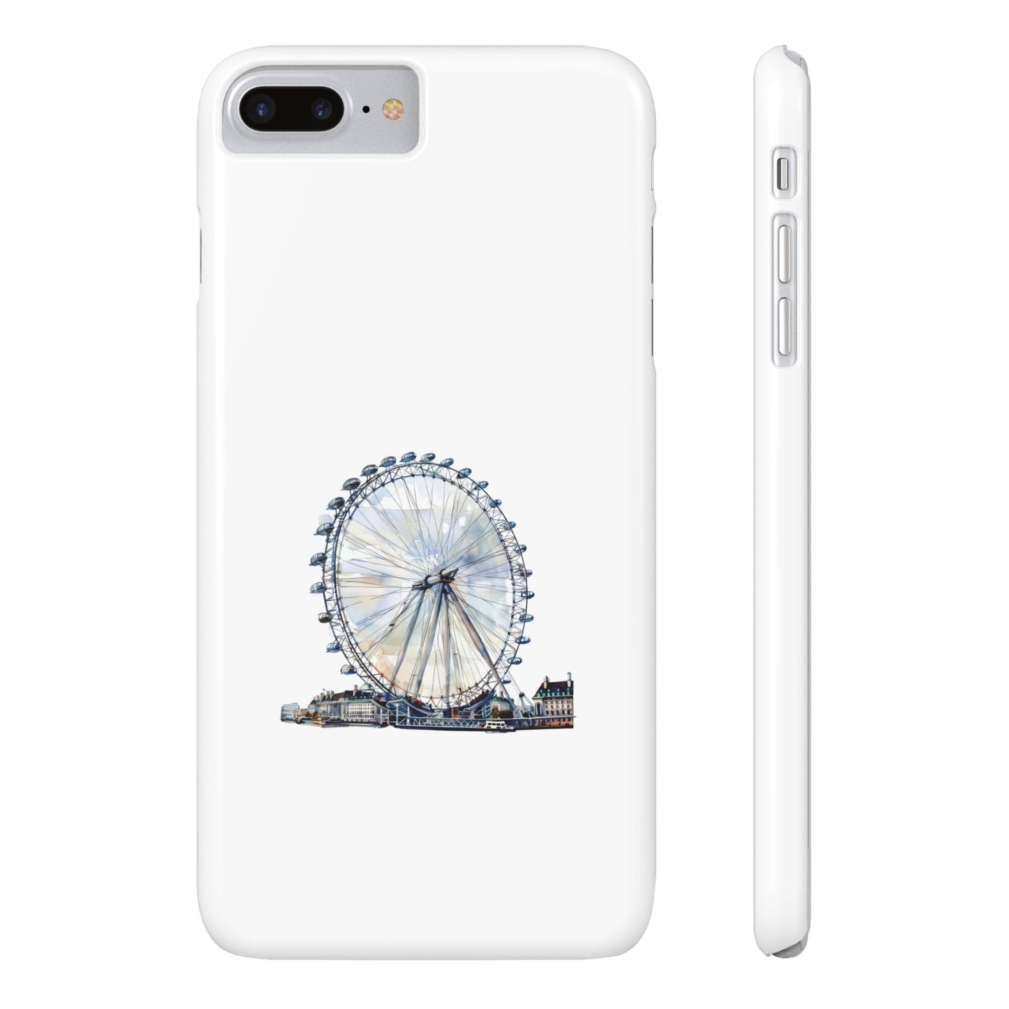 Scenic Slim Phone Cases with London Eye Design, Artistic Phone Holder for Travelers, Minimalist Gift, Stylish Accessory, Durable Protection
