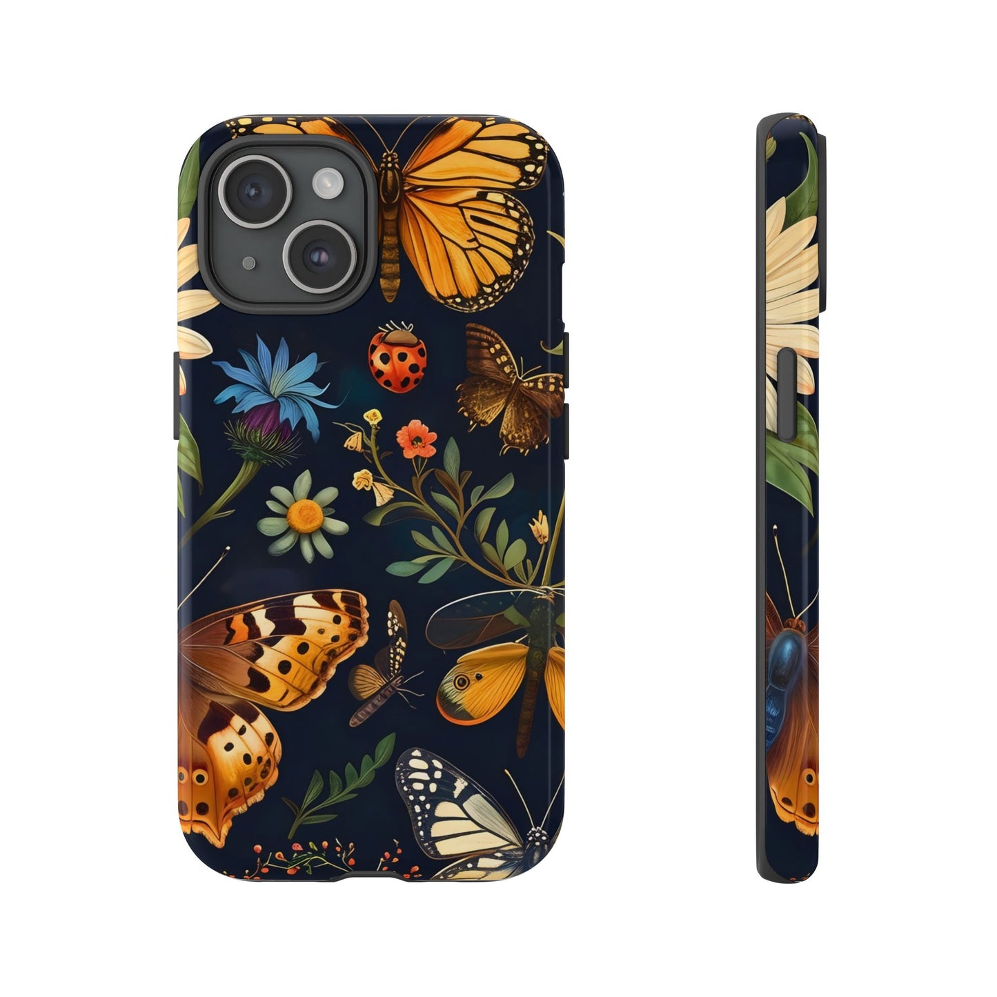 Nature-Inspired Phone Case | Floral Butterfly Design, Tough Phone Cover, Gift for Nature Lovers, Cute Butterfly Case, Home Decor