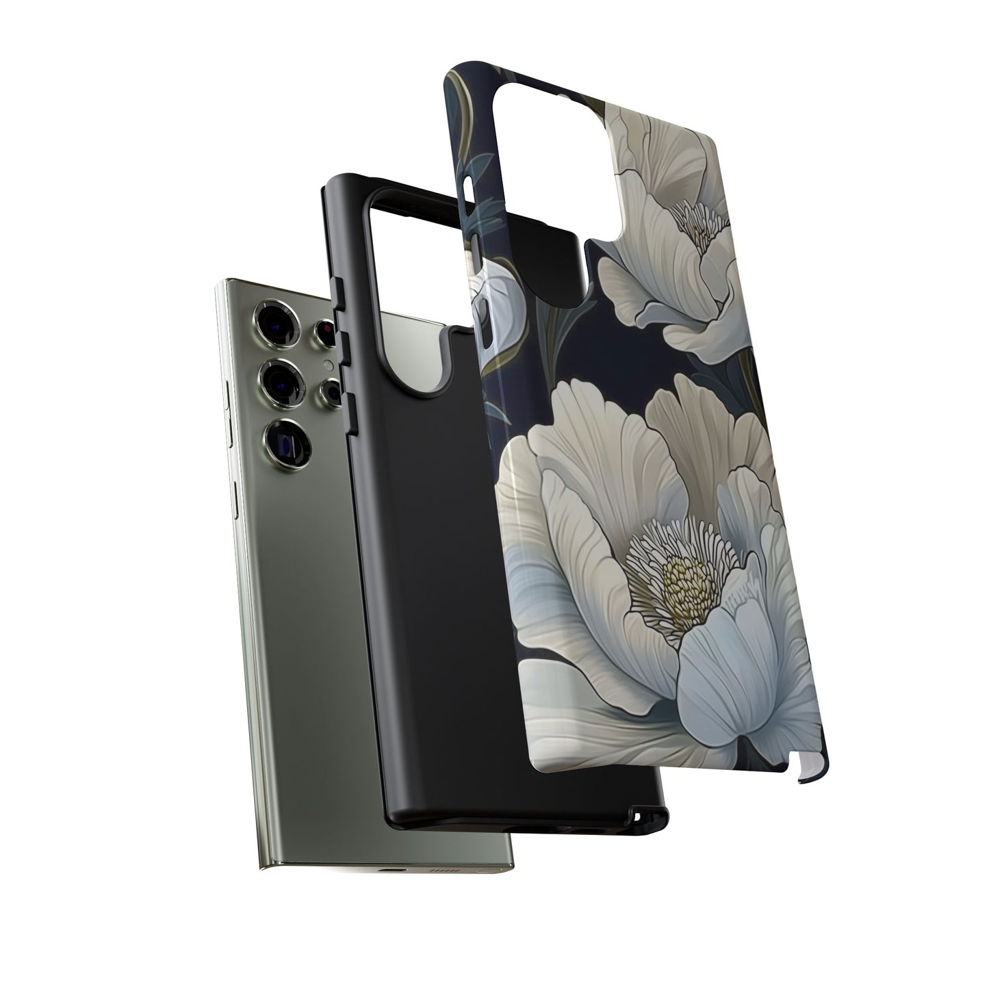 Floral Phone Case, Tough Cases for Women, Stylish Phone Cover, Floral Design Phone Protector, Nature Inspired Tech Accessories