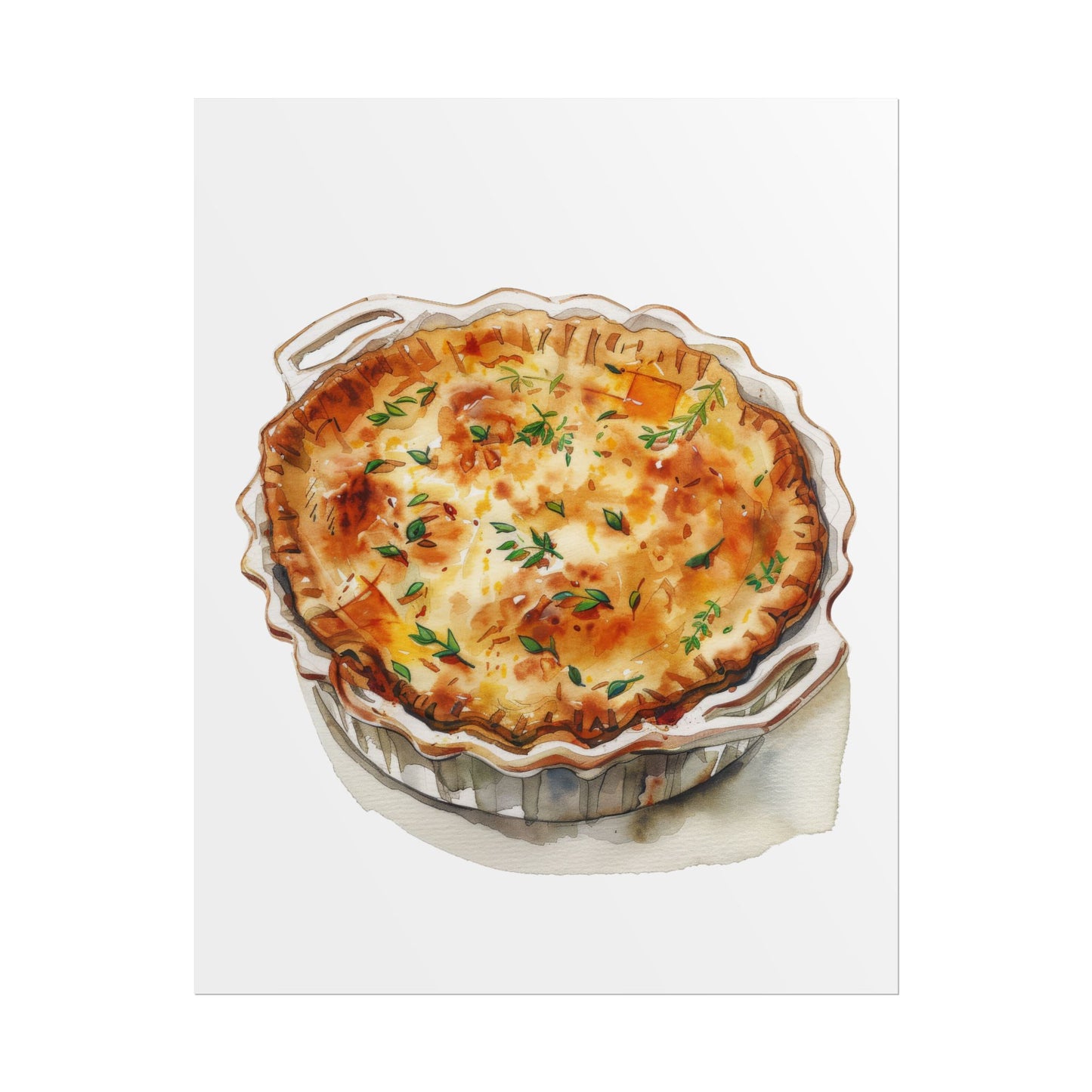 Delicious Quiche Rolled Posters for Kitchen Decor, Culinary Art, Foodie Wall Art, Gift for Chefs, Cooking Enthusiasts, Home Decor