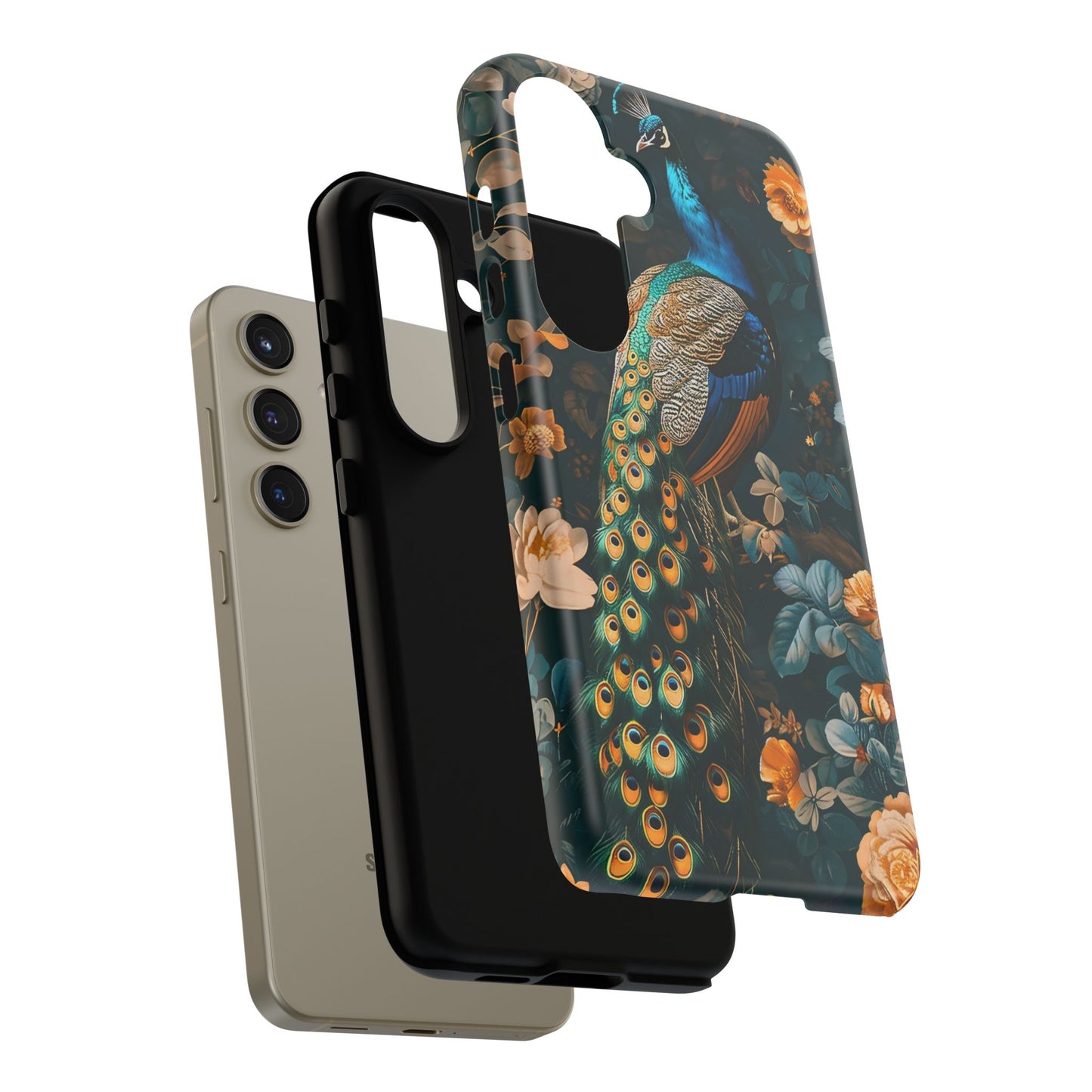Peacock Phone Case - Elegant Floral Design, Tough Case for Protection, Unique Gift for Nature Lovers, Stylish Accessory, Eco-Friendly