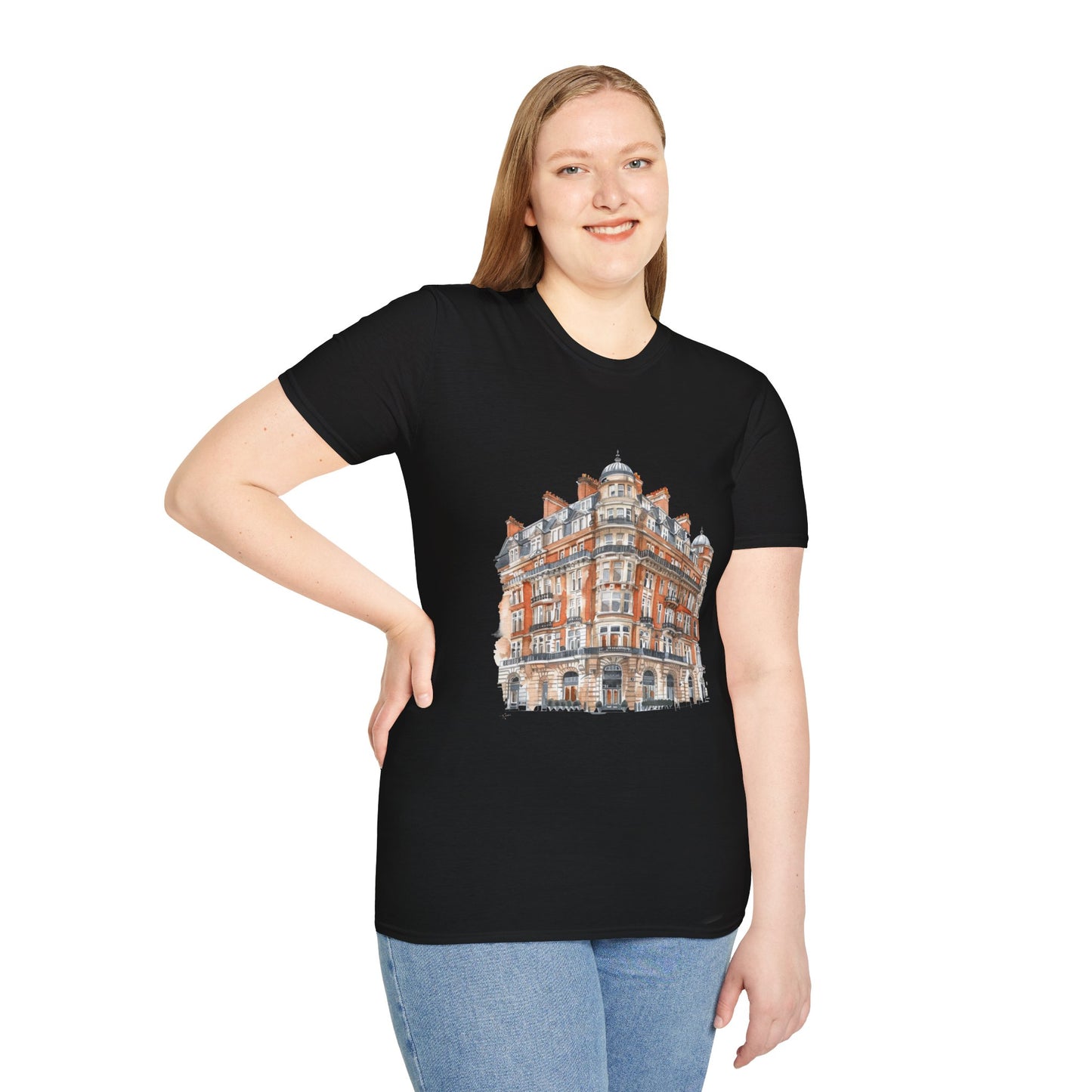 Unisex Softstyle T-Shirt - Classic British Architecture - Elegant Historic Building