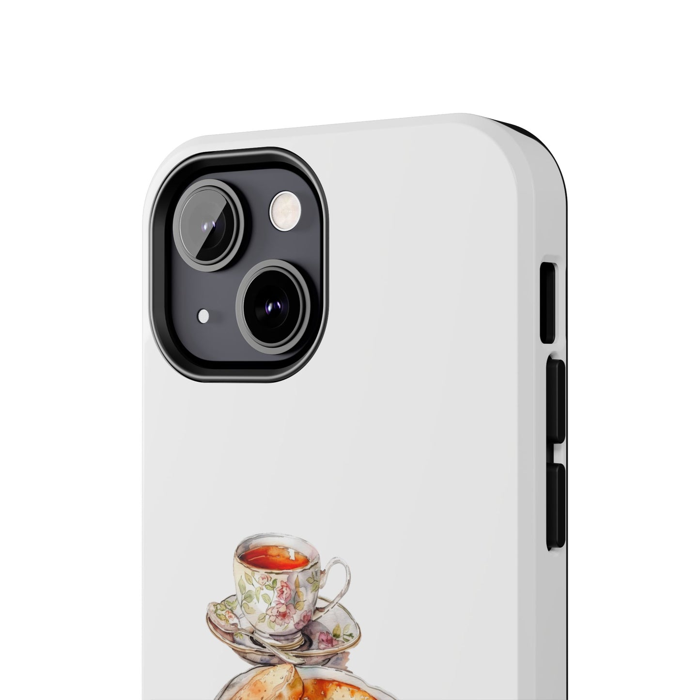 Delightful Tea Time Phone Cases with Biscuit & Tea Design
