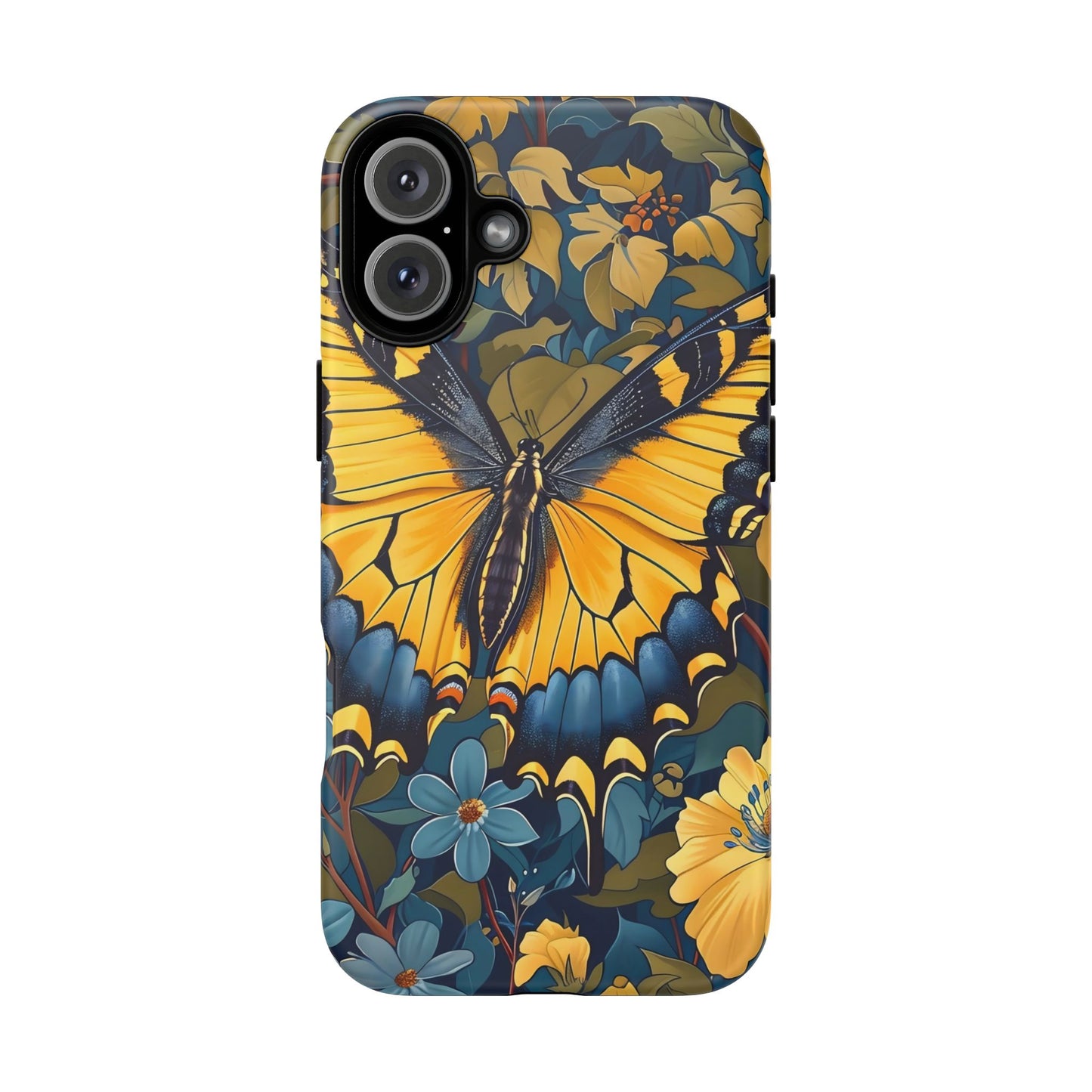 Colorful Butterfly Phone Case, Floral Design, Tough Cases, Protective Cover, Gifts for Nature Lovers, Birthday Present