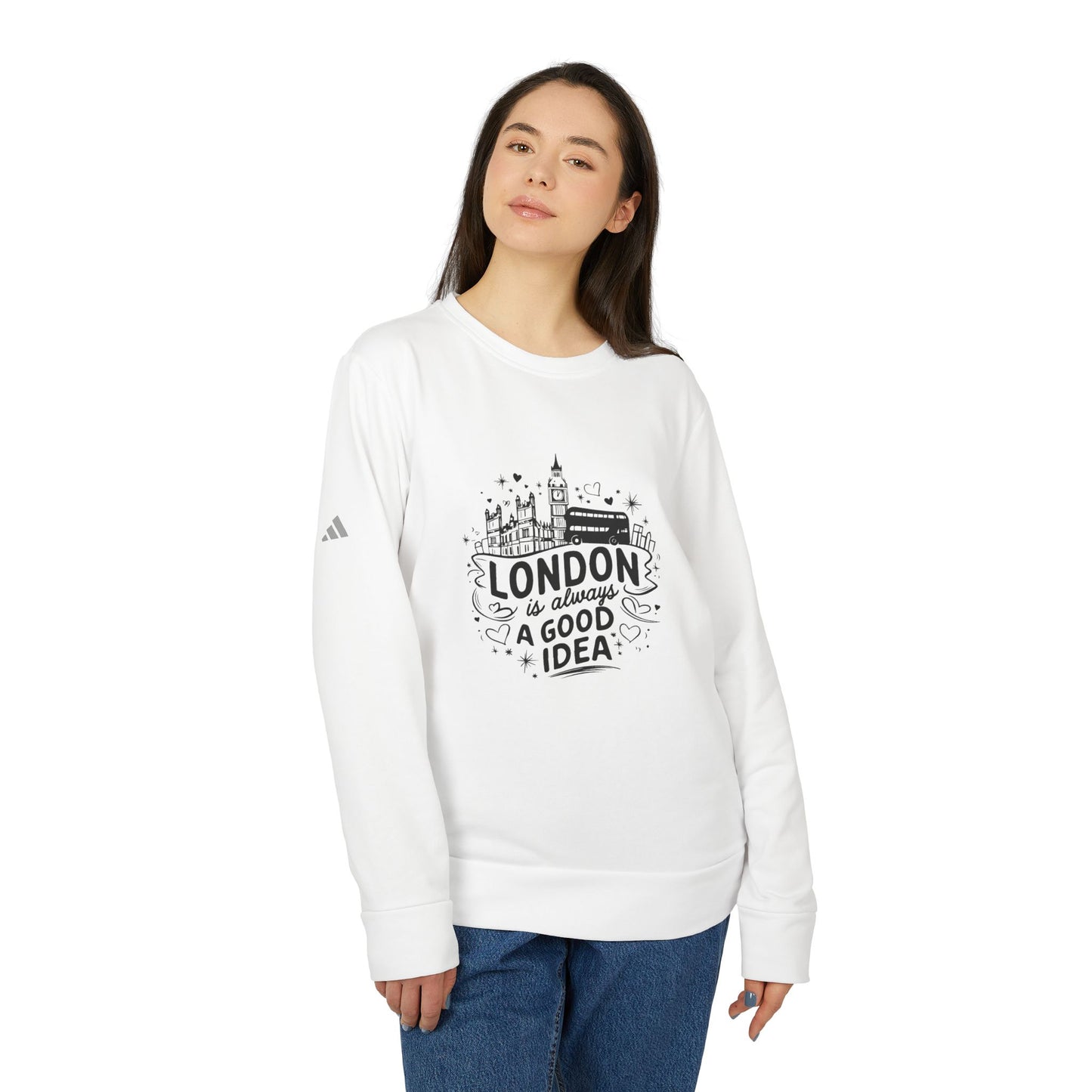 Unisex Fleece Crewneck Sweatshirt - London is always a good idea - Inspirational London Design