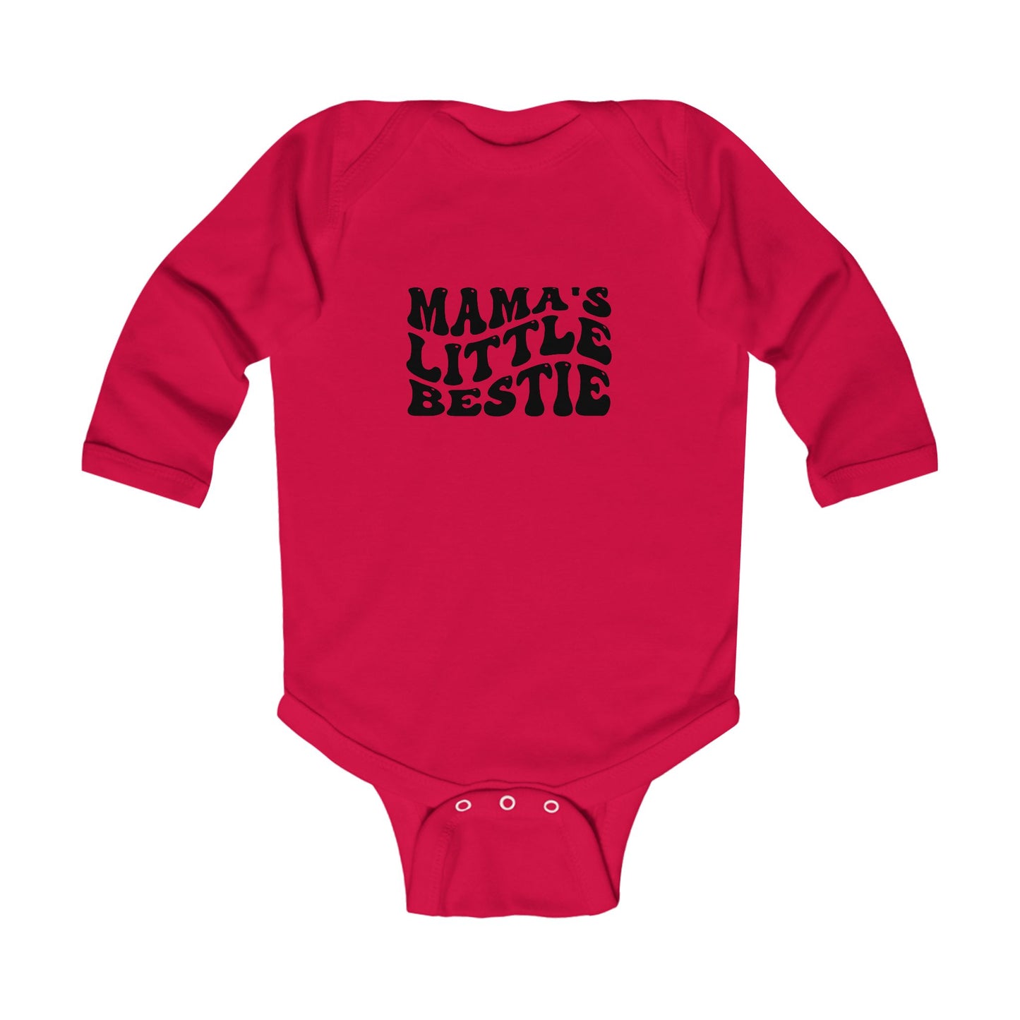 Mama's Little Bestie Infant Bodysuit - Soft Long Sleeve Outfit for Newborns