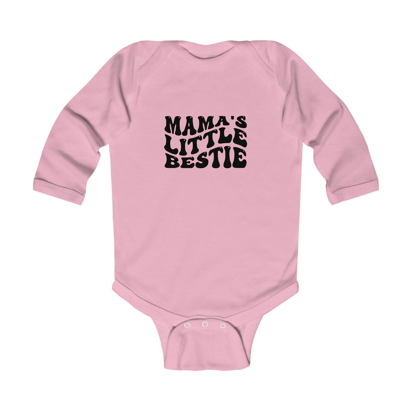 Mama's Little Bestie Infant Bodysuit - Soft Long Sleeve Outfit for Newborns