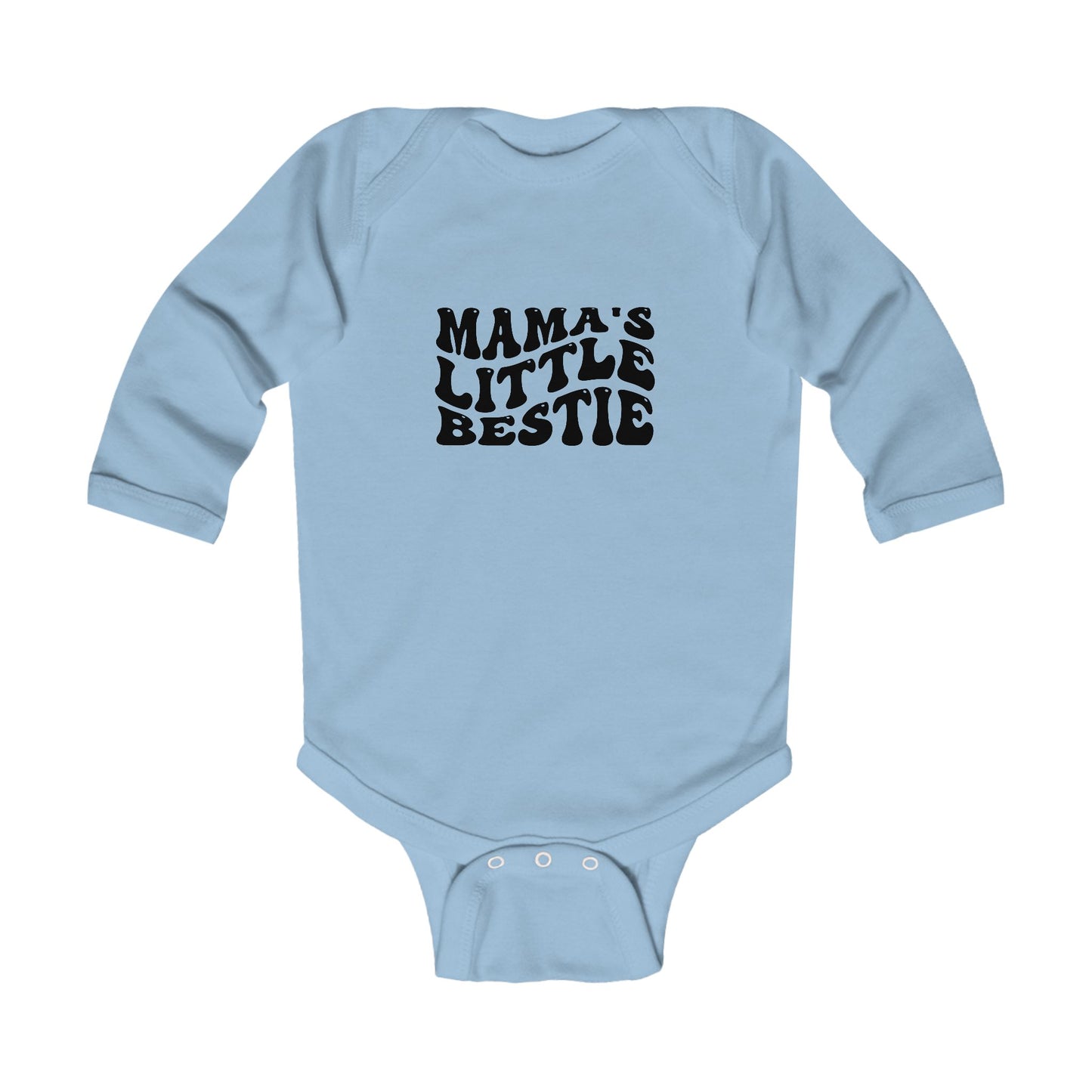 Mama's Little Bestie Infant Bodysuit - Soft Long Sleeve Outfit for Newborns