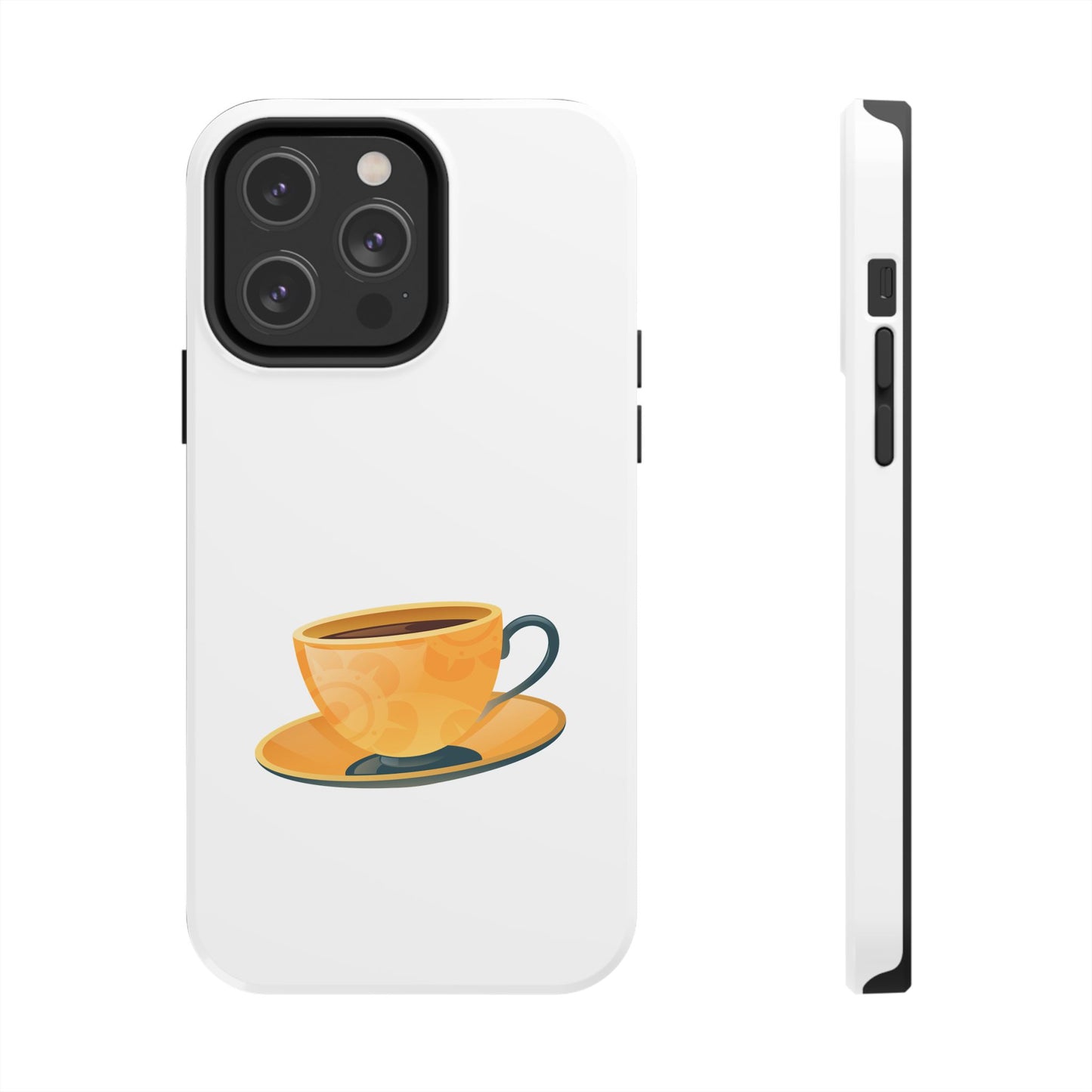 Stylish Tough Phone Case with Coffee Cup Design, Coffee Lover Gift, Phone Accessories for Fall, Cute Phone Cover, Durable Protection
