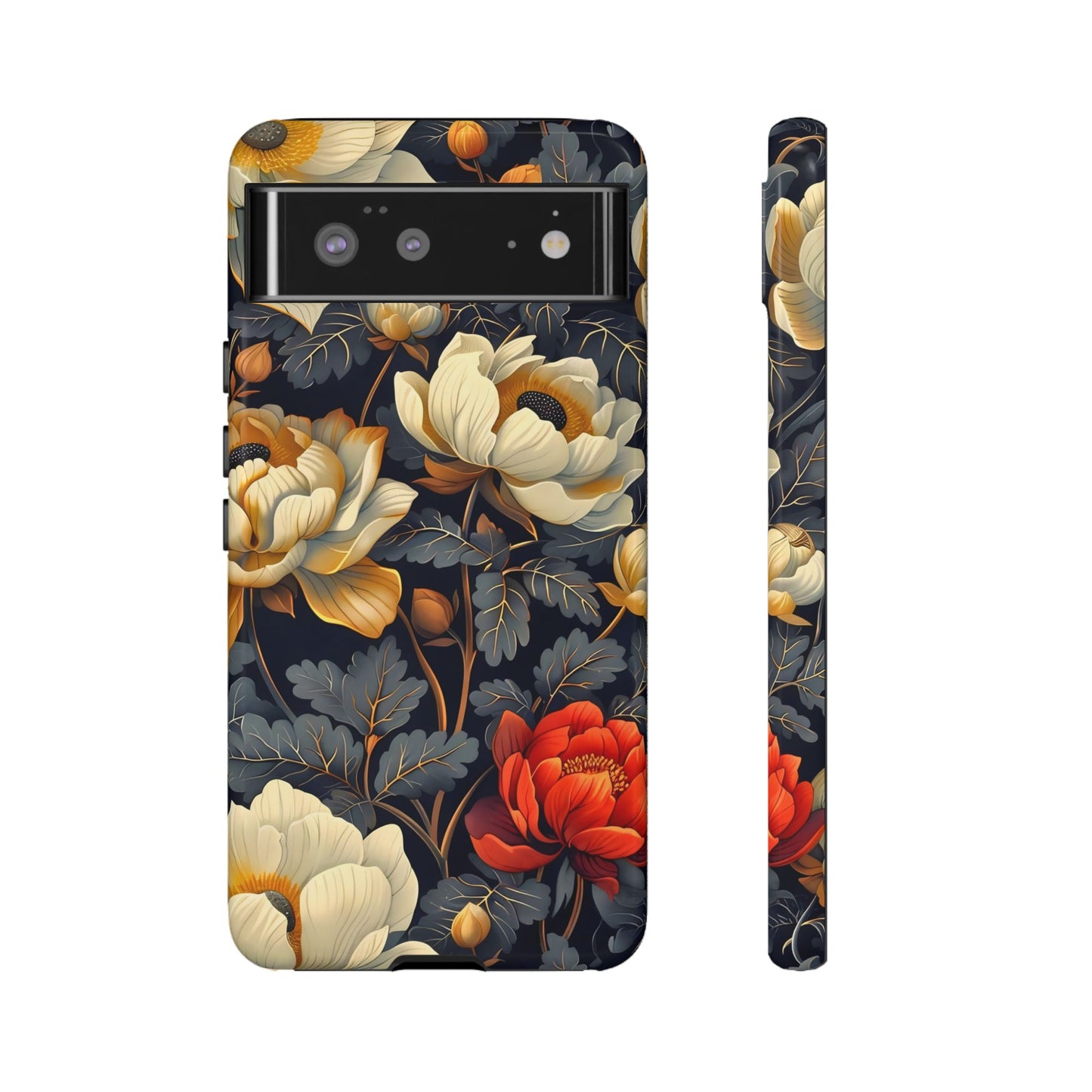 Floral Phone Case - Tough Cases, Stylish Mobile Cover, Flower Design, Holiday Gift, Trendy Accessory, Eco-Friendly Case