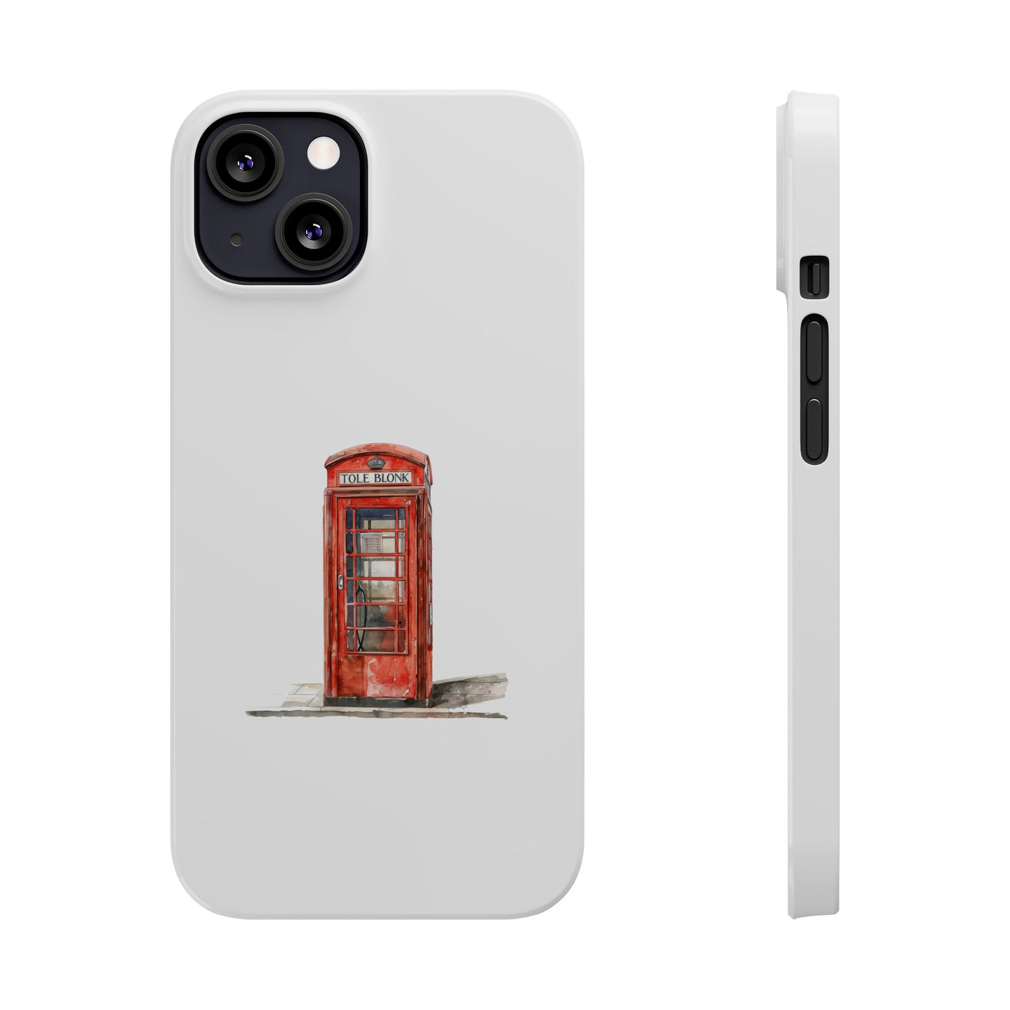 Charming London Phone Cases, Slim Phone Cover, Unique Cell Phone Case, Phone Accessory, Gift for Travelers, Red Telephone Booth Design