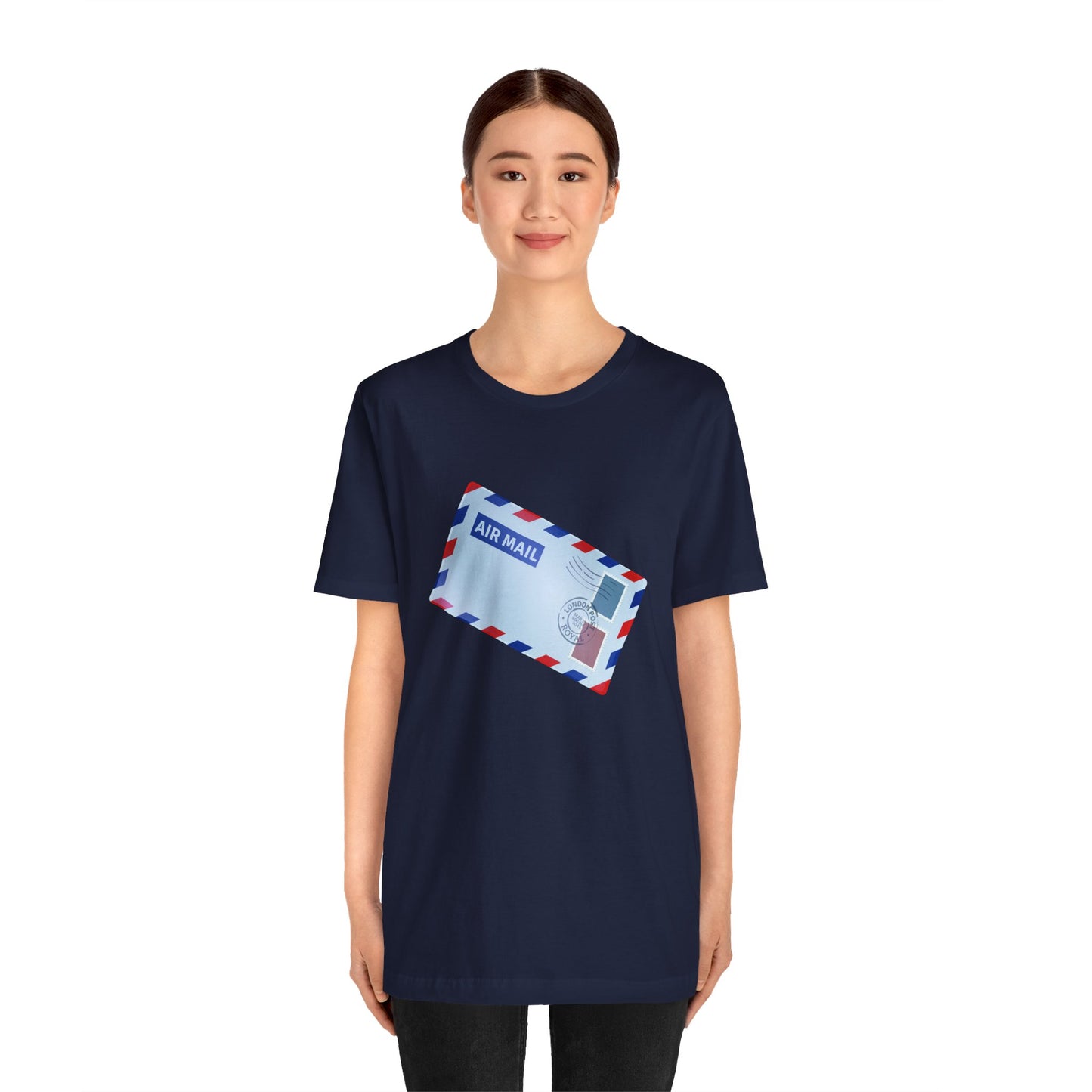 Unisex Jersey Short Sleeve Tee - Vintage British Air Mail - Classic Postal Design