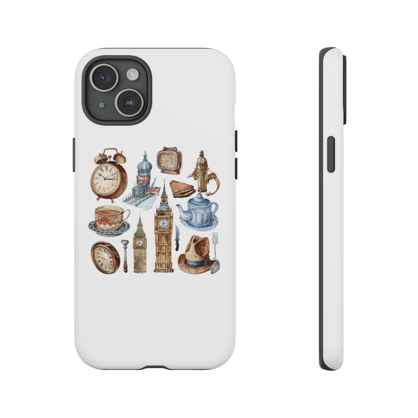 Vintage Illustrative Phone Case, Whimsical Tough Phone Cover, Gifts for Her, Unique Cell Phone Accessory