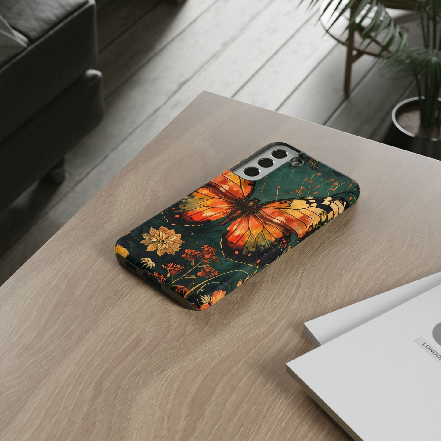 Butterfly Phone Case – Tough Cases for Nature Lovers, Floral Design, Butterfly Art, Unique Gift, Eco-Friendly Protection
