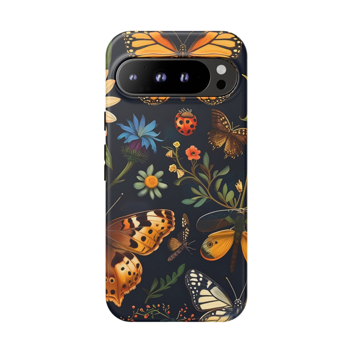 Nature-Inspired Phone Case | Floral Butterfly Design, Tough Phone Cover, Gift for Nature Lovers, Cute Butterfly Case, Home Decor