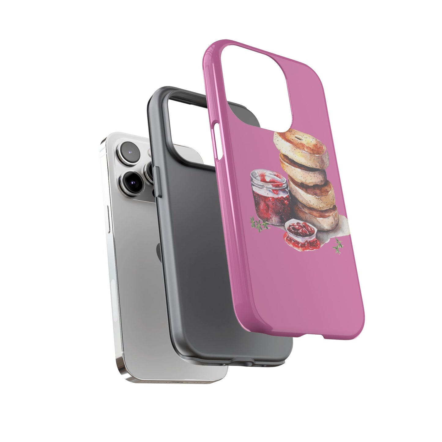 Cute Bagel Phone Case, Tough Cases for Food Lovers, Unique Gifts for Foodies, Phone Accessories for Breakfast Lovers, Fun and Stylish Cases