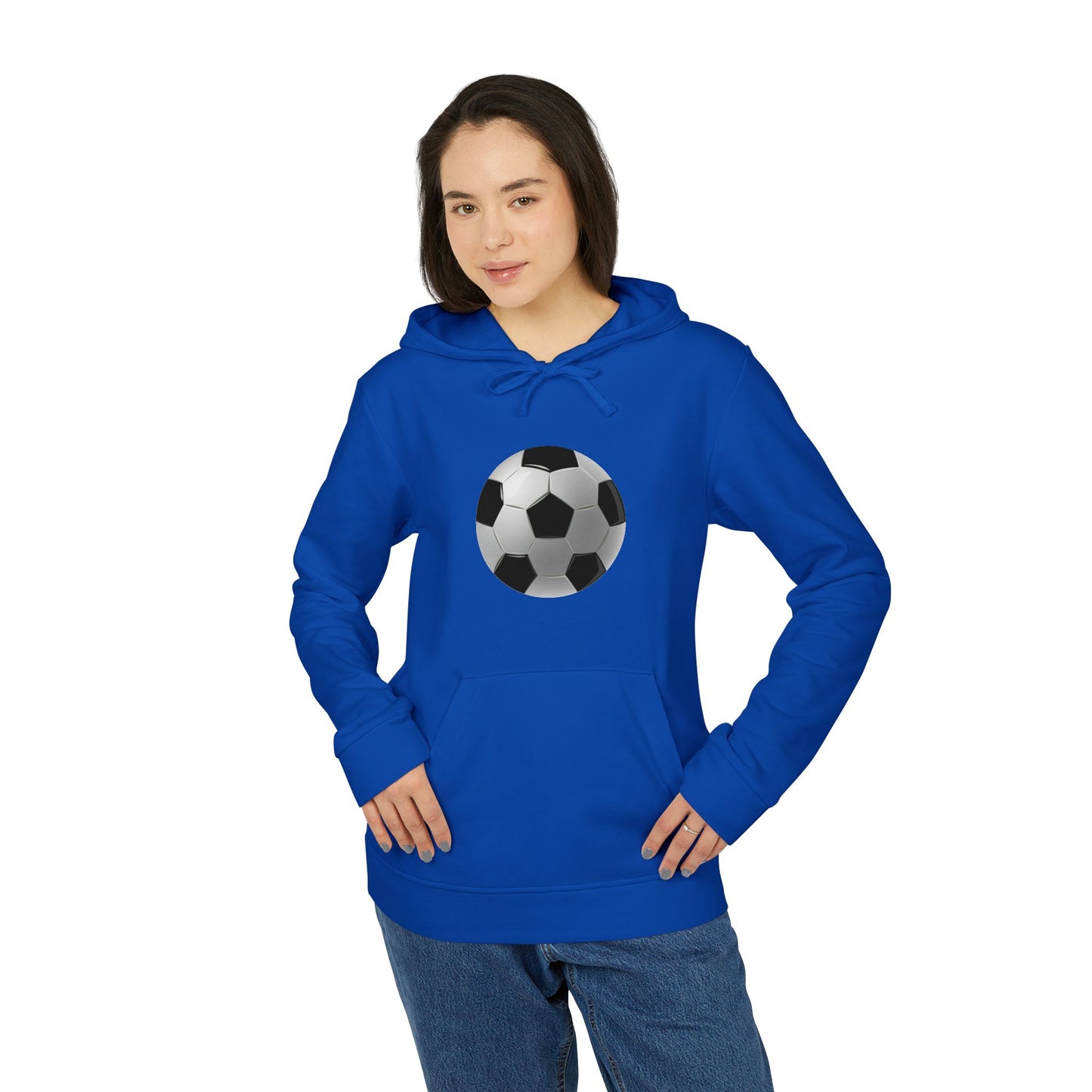 Adidas Unisex Fleece Hoodie - Soccer Graphic Hoodie - Unisex Fleece for Sports Lovers - Dynamic Football Design - Sports Passion and Energy
