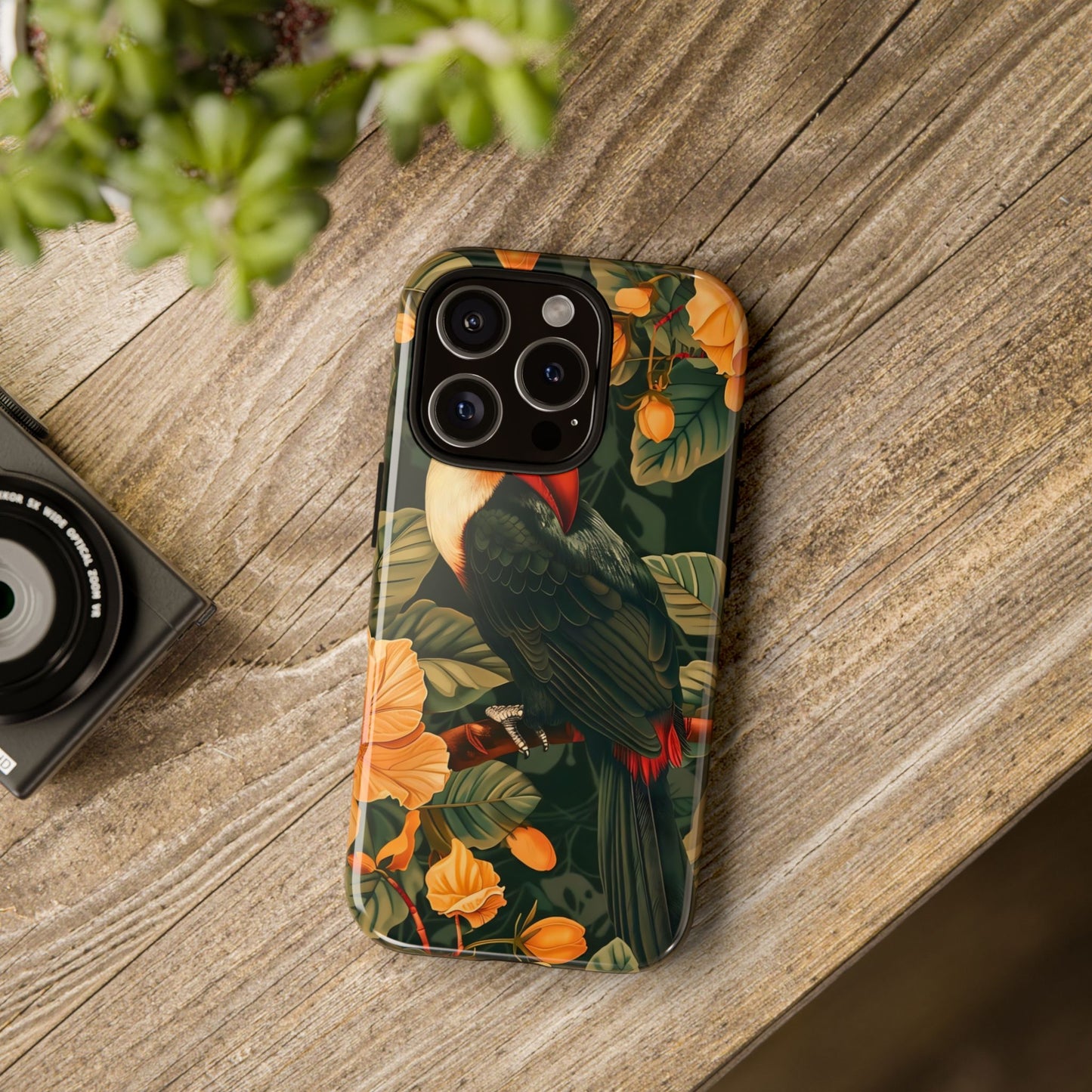 Tropical Toucan Phone Case, Exotic Bird Cover, Nature Lover Gift, Eco-Friendly Design, Customizable Tech Accessory