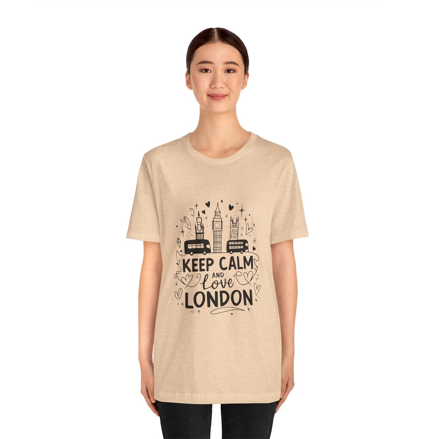 Unisex Jersey Short Sleeve Tee - Keep Calm and love London