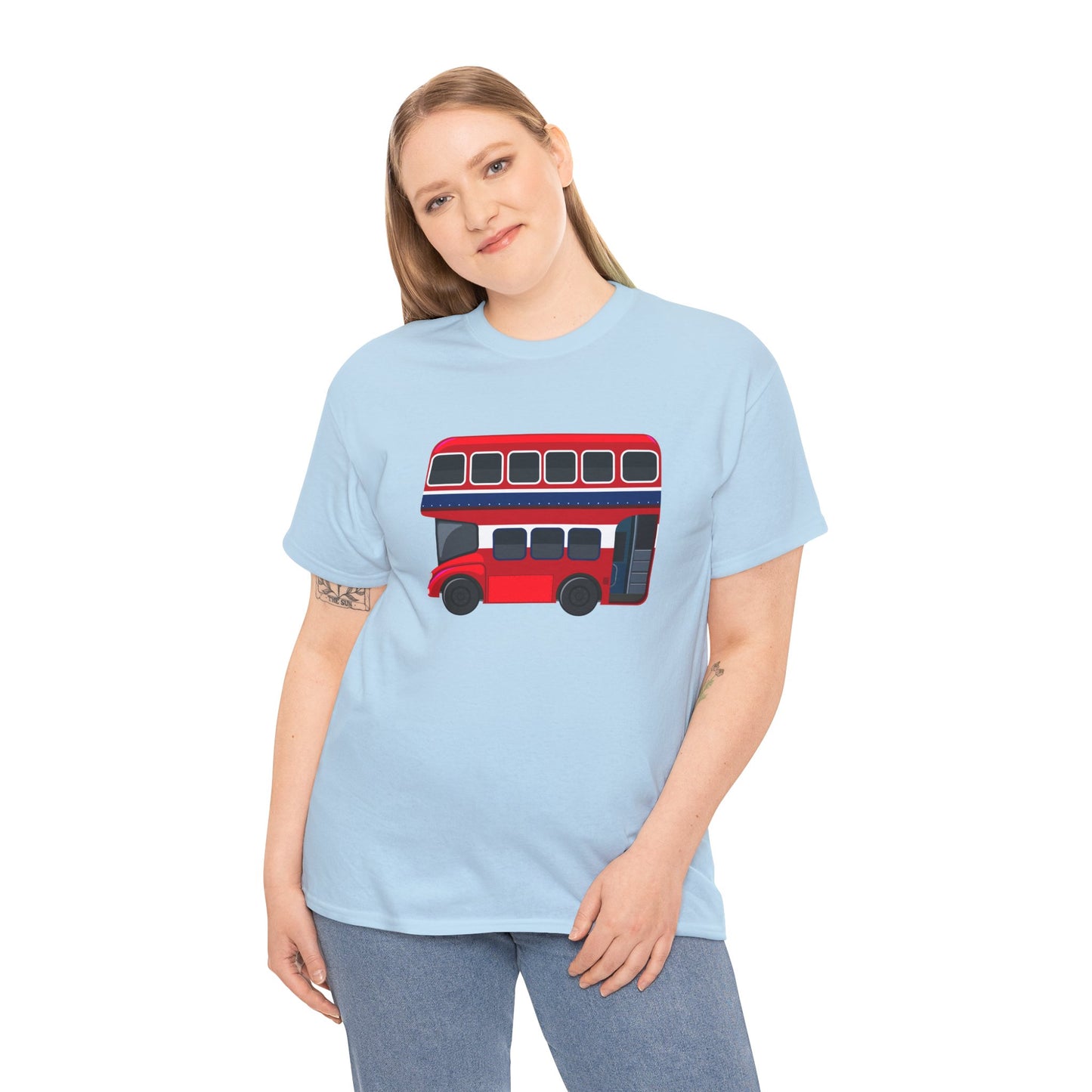 Unisex Heavy Cotton Tee - London Transport English Bus