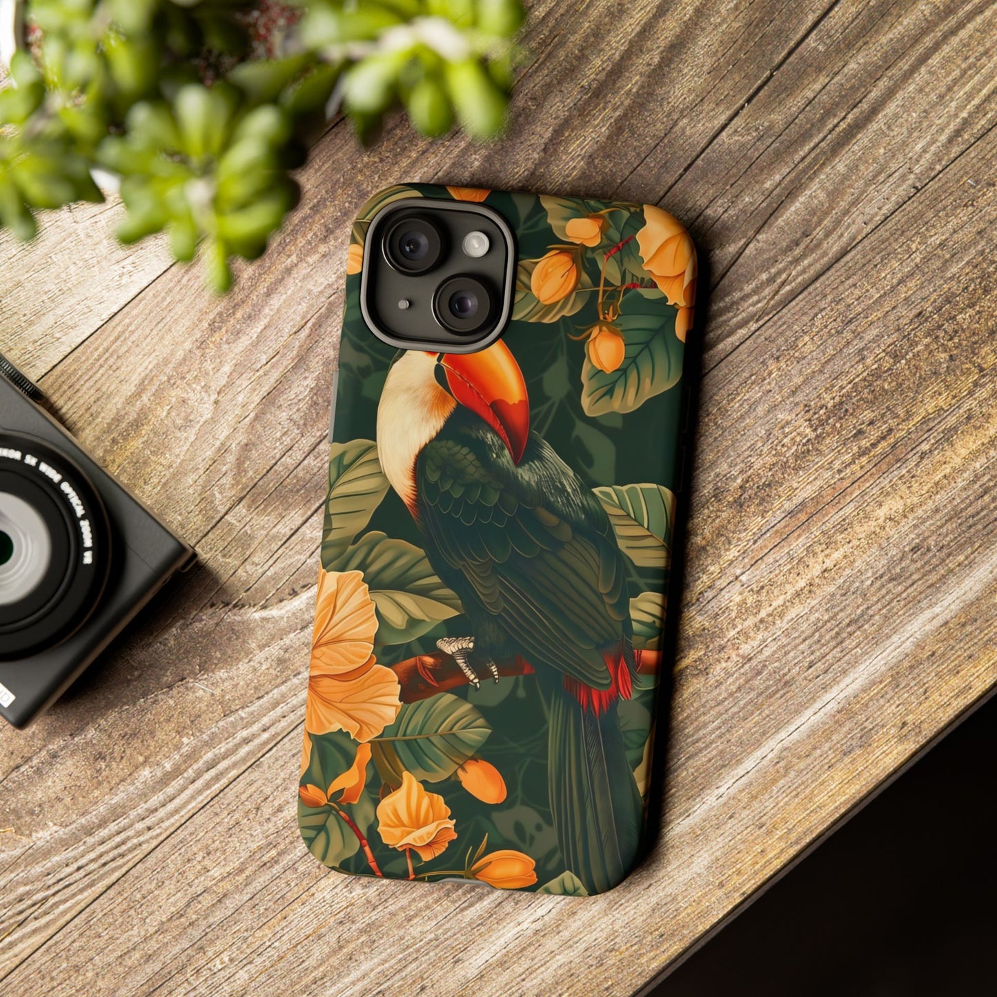 Tropical Toucan Phone Case, Exotic Bird Cover, Nature Lover Gift, Eco-Friendly Design, Customizable Tech Accessory