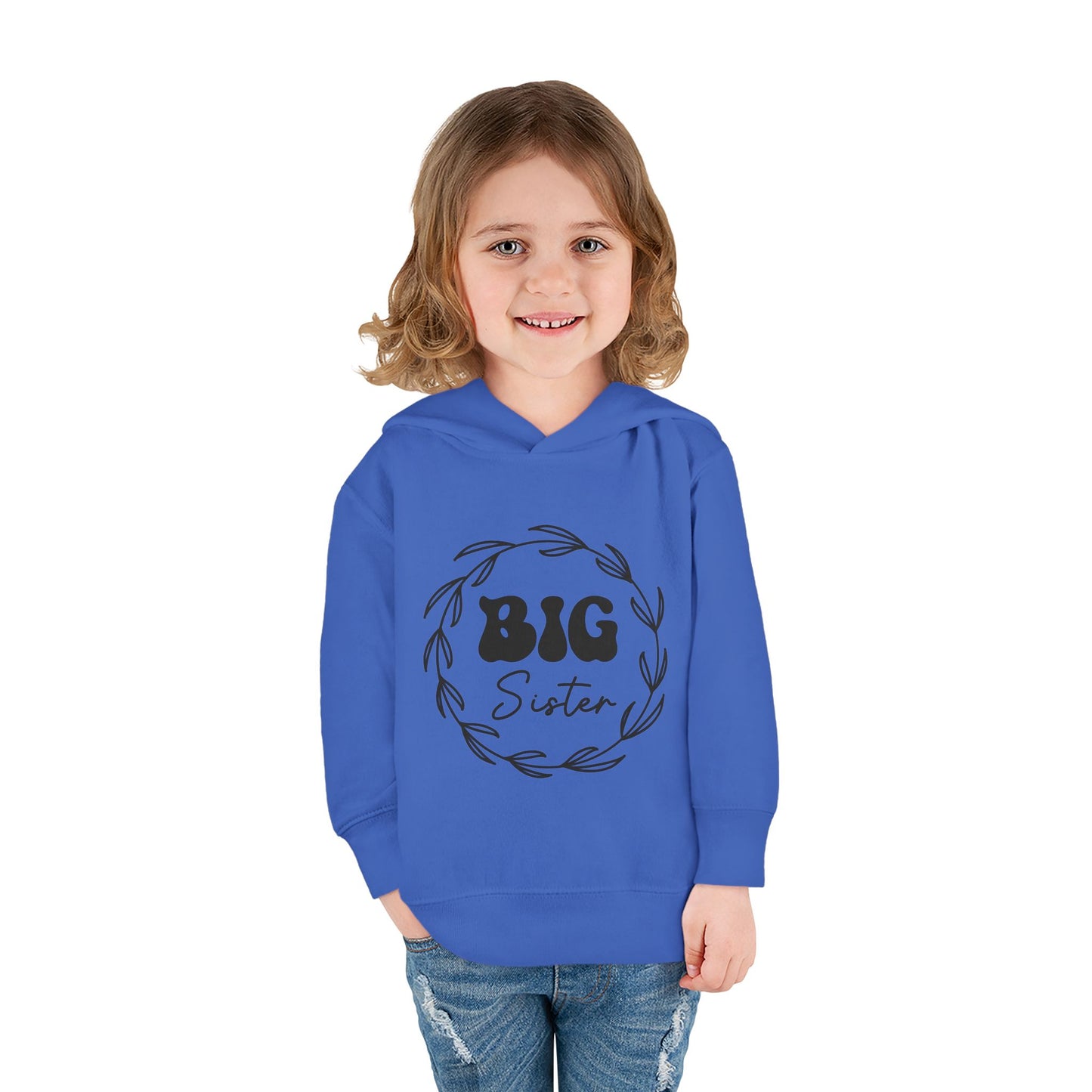 Big Sister Toddler Pullover Fleece Hoodie - Cute & Cozy Gift