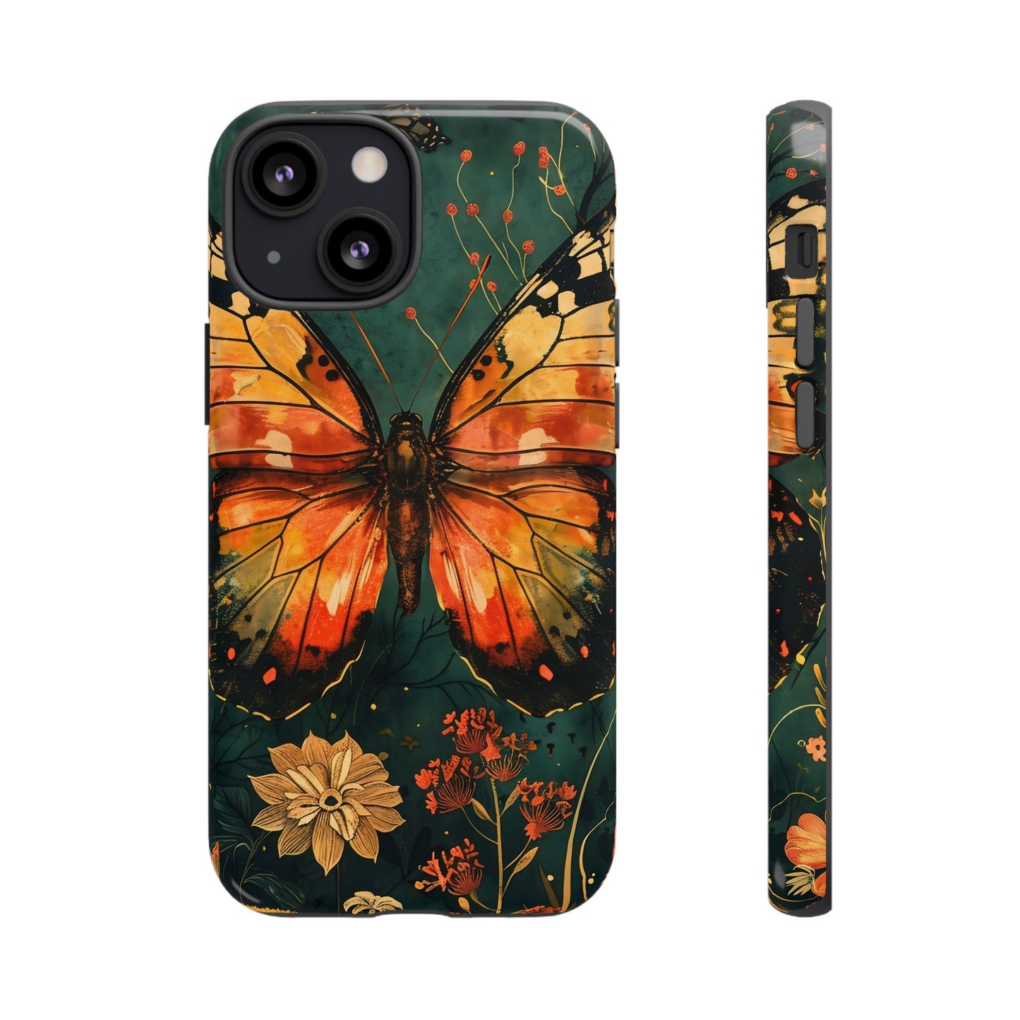 Butterfly Phone Case – Tough Cases for Nature Lovers, Floral Design, Butterfly Art, Unique Gift, Eco-Friendly Protection