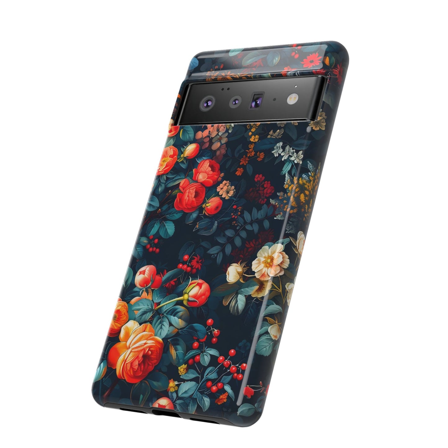 Floral Phone Case - Tough Cases, iPhone Protection, Elegant Floral Design, Gift for Her, Stylish Tech Accessory
