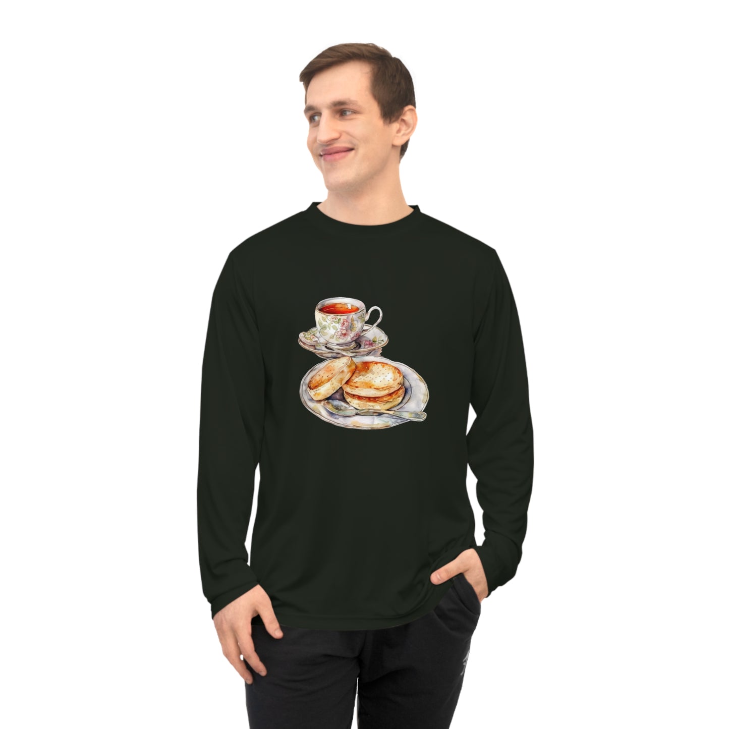 Unisex Performance Long Sleeve Shirt - Delicious British Cuisine