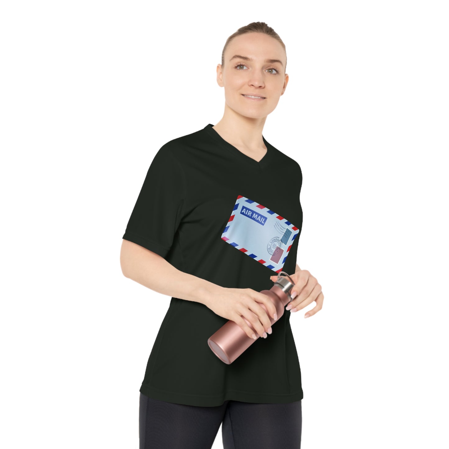 Women's Performance V-Neck T-Shirt | Comfortable Activewear for Travel Lovers - British Air Mail