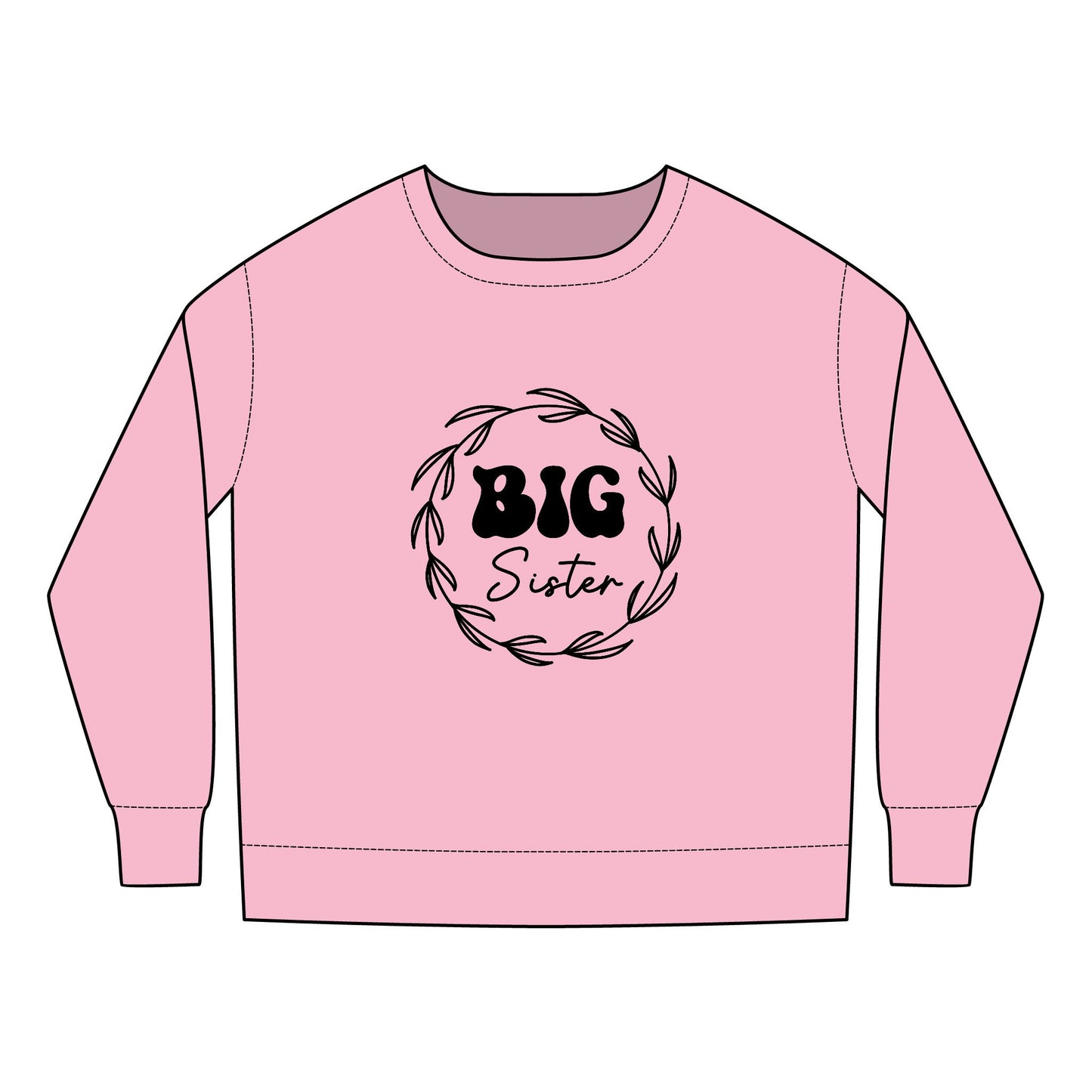 Toddler Sweatshirt - Big Sister Retro SVG PNG Design - Cozy Kids Apparel for New Siblings